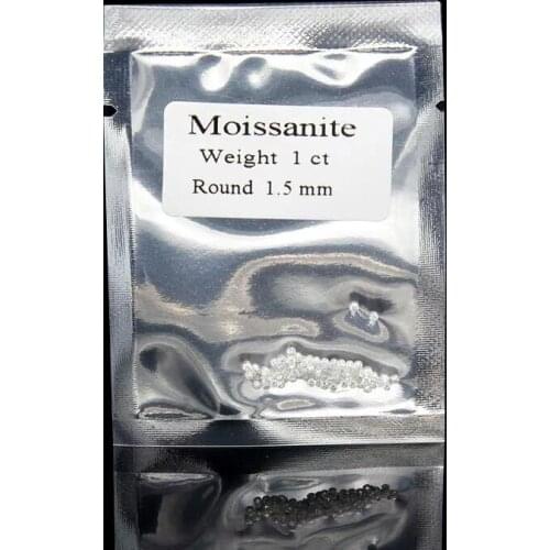 1.5mm Loose beads Round brilliant cut FG color small size moissanit jewelry DIY bracelet ring material Total 1 carat about 70pcs