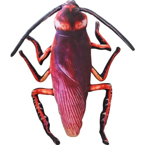1pc 55cm Simulation Cockroach Plush Toy Stuffed Funny Insect Toy Doll for Kids Creative Soft Pillow Weird Birthday Gift Toys