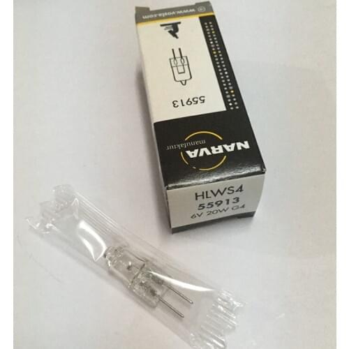 10pcs DHL FREE SHIPPING ,NARVA 55913 HLWS4 6V 20W G4 lamp