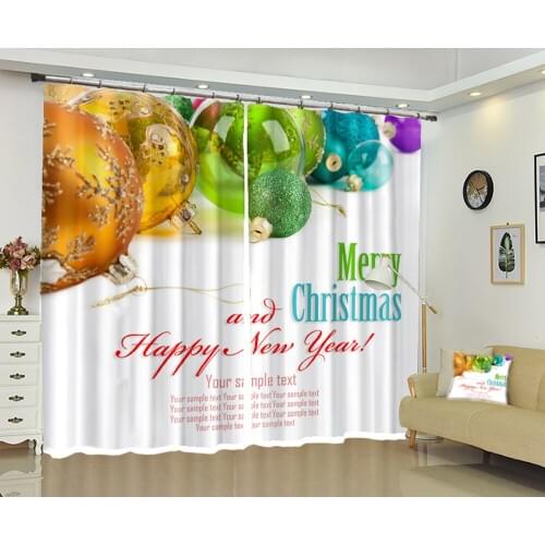 3D Window Curtains Luxury Blackout Christmas gift Living Room Bedroom Hotel decorate Drapes Cortina Rideaux pillowcase