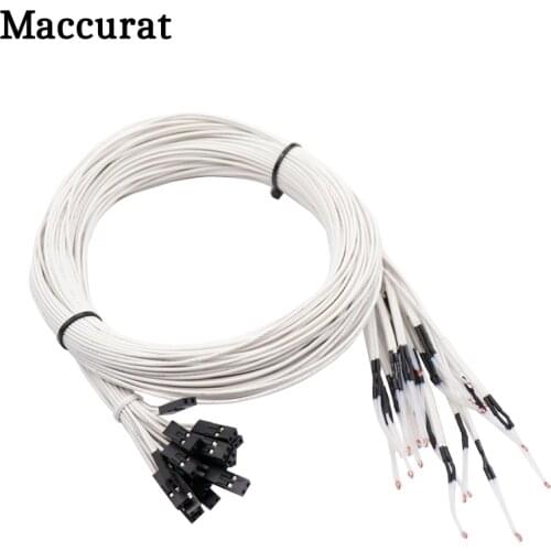 5pcs 3D Pringter 100K ohm NTC 3950 Thermistors Sensors 1M line 3D Printers Parts For Reprap Mend Part Temperature Accessories