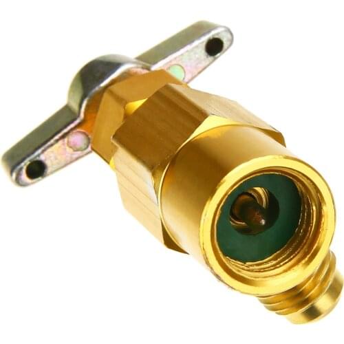 Aluminum AC R-134a Refrigerant Tap Can Dispensing 1/2 inch ACME Thread Jointed Valve M16 Thread for Automobile Air Conditioning