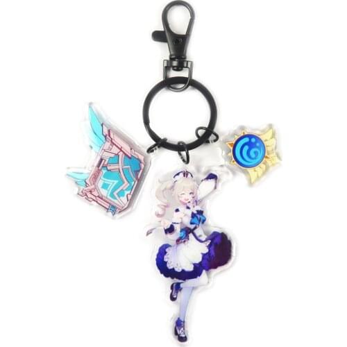 Anime Genshin Impact Acrylic Key chain pendant Kaeya Diluc Razor Venti Klee keyring Pendant toy gift