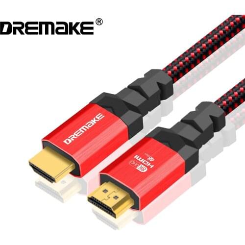 DREMAKE 8K@60Hz HDMI-compatible 2.1 Cable 48Gbps 8K 7680P 4K@120Hz HDR10 Ethernet eARC Dolby Vision for Projector PS4/5 Roku TV