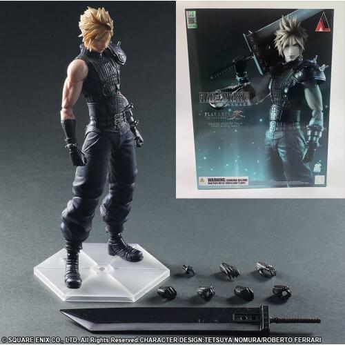 Escultura De Cabeza Original PLAY ARTS Final Fantasy VII Gloud Strife PVC Action Figure 2.0 Remake Toy Genuine Spot 27CM