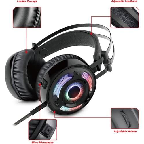 Gaming Headphone with Microphone for PS4 for XBox One for Nintend Switch/Lite Leather Retractable Headset for PC/ Tablet/ Phone