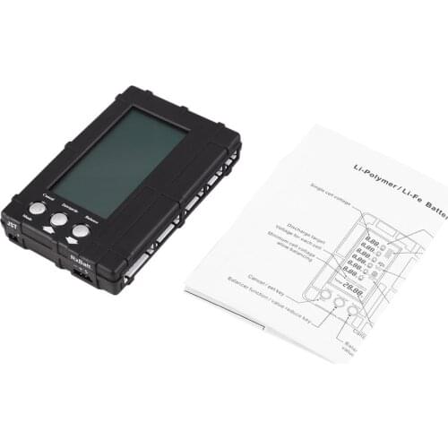 3 in 1 Battery Balancer LiPo/LiFe 2-6s Balance Discharger Voltage Meter Tester LCD Screen Register JST Connector for Quadcopter