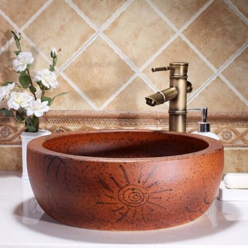 Chinese Cloakroom Counter Top porcelain wash basin bathroom sinks ceramic bathroom basin bowl