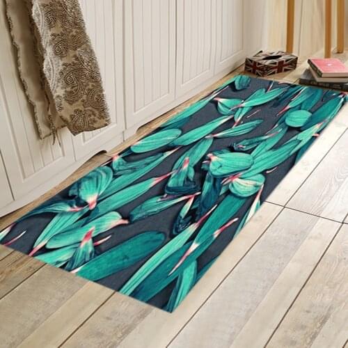 Printed Plant Welcome Rugs Home Entrance Mats Doormat Outdoor Rug Washable Living Room Mat Non-slip Kitchen Mat Bathroom Carpet