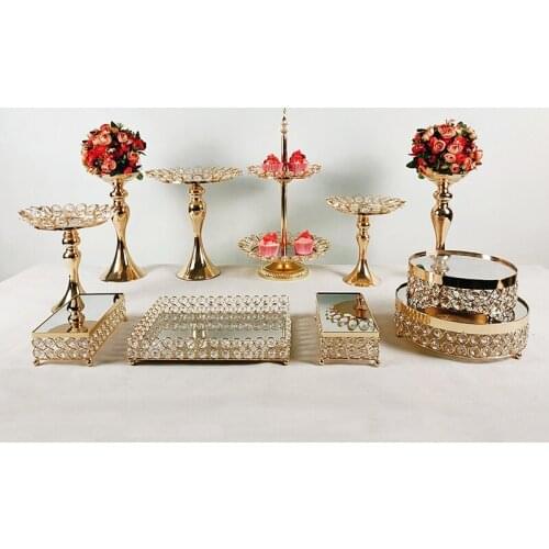 11pcs/lot 4-Tier Round metal Cupcake Display Stand Dessert Tower Pastry Stand for Wedding Birthday Theme Party