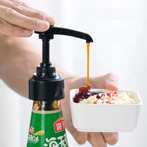 Kitchen Liquid Seasoning Pump Oyster Sauce Hand Pump Head Soy Sauce Curry Dispenser Pressure Nozzle