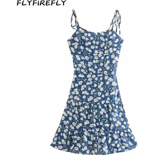 Summer mini dresses sleeveless sexy dress korean fashion vestidos party mini dress blue celebrity dresses casual floral vestidos