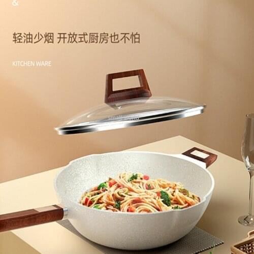 Medical Stone Non-stick Pan Frying Pan Domestic Gas Stove Induction Cooker Frying General Frying Pan Cookware Pots for Cooking