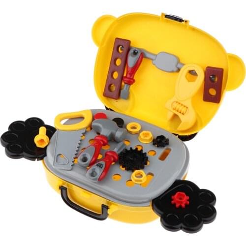 MagiDeal 14 Pieces Pretend Play Tools Box Set Toy for Kids Toddlers Boys