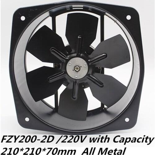 Metal Blade 200FZY2-D Cooling Fan 220V 65W 0.3A High Temperature Copper Motor All metal Axial Fan