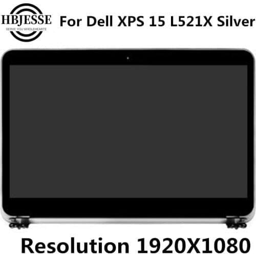 Original NEW 15.6 inch Laptop Complete LCD Full Display Assembly Screen Replacement For Dell XPS 15 L521X Silver