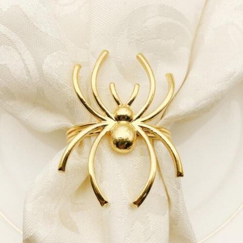 Excellent Workmanship Hard to Fade Crazy Spider Shape Napkin Ring for Party