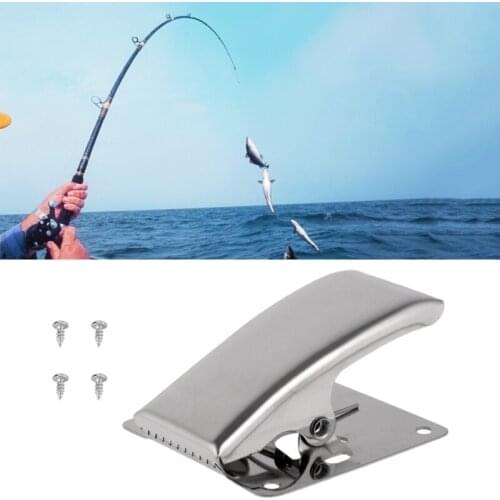 Protable Stainless Steel Fillet Clamp Deep-jaw Fish Tail Clip with Mounting Base Dropship