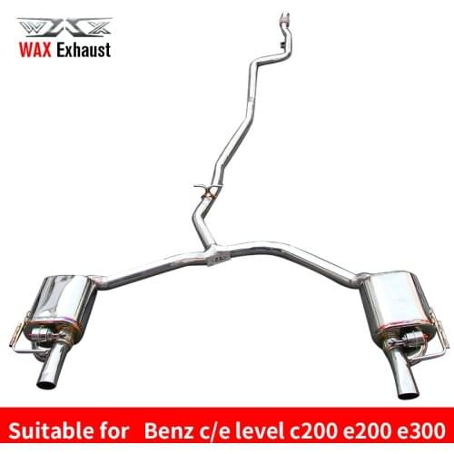 Professinal catback exhaust pipes For benz C /E Class C200 E200 E300 with valves and control device sport car deep sound