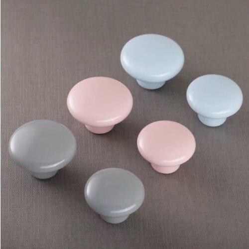 1PCS Kids Room Ceramic Cabinet Handle and Knobs Modern Simple Solid Color Cupboard Door Drawer Pulls Furniture Hardware