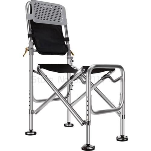 Folding Fishing Chair Multifunctional Recliner Fishing Chair Aluminum All Terrain Seat Wild Fishing Chair