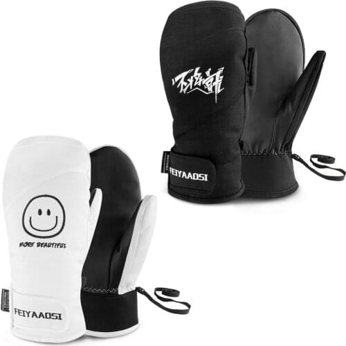 2 Pcs Warm Winter Gloves Ski Gloves Waterproof Gloves And Finger Gloves For Riding Skiing Mountaineering