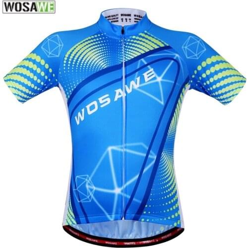 WOSAWE Cycling Short Sleeve Jersey Summer Sport Cycling Jersey Reflective Short Sleeve Shirt Bike Bicycle Clothing Jersey Dress