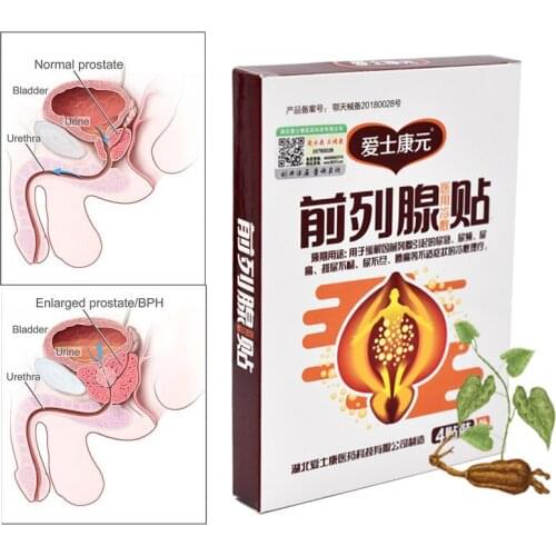 ZB 4pcs Prostatic Navel Plaster Herbal Medical Plaster Urological Patches Male Prostatic Treatment Health Care Chinese Medicine