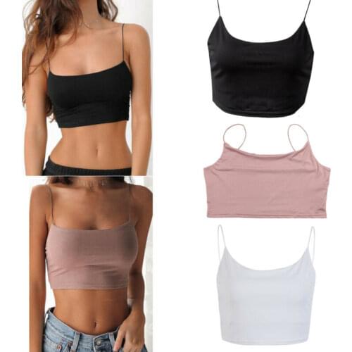 Womens Sleeveless Tank Tops Cami Sleeveless T-Shirt Summer vest Crop Top Blouse