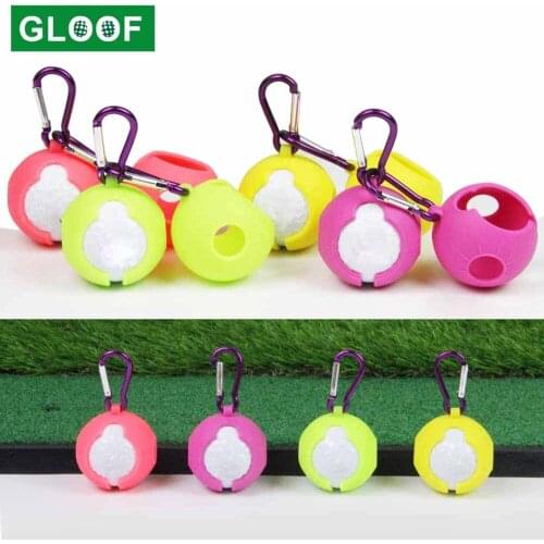 1Pcs Portable Golf Ball Protective Holder Cover Golf Ball Silicone Case Cover Golf Training Sports Accessories 4 Colors