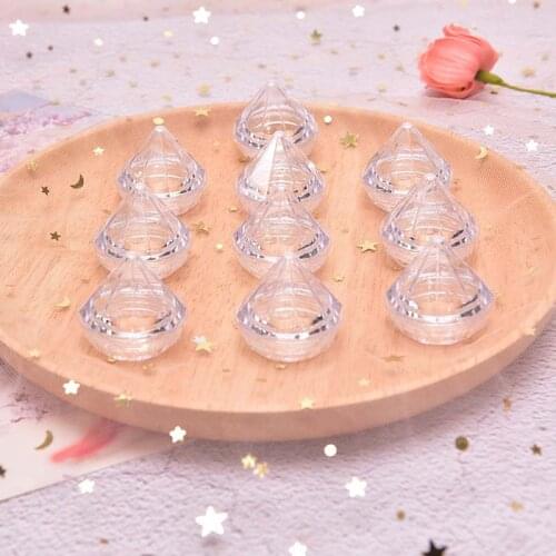 10Pcs Cream Box Eyeshadow Makeup Face Cream Container Refillable Bottles Portable 5g Mini Cosmetic Empty Jar Pot Diamond