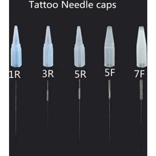 100pcs Disposable Sterilized Professional Tattoo Needles with 100 pcs Tips for Permanent Makeup Eyebrow Machine