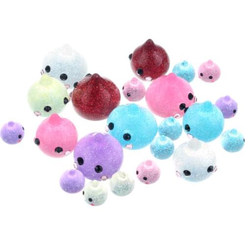 15Pcs Mixed Resin Steamed Roll Cabochon Flatback Decoration Crafts Embellishments For Scrapbooking Childrens Hair Accessories