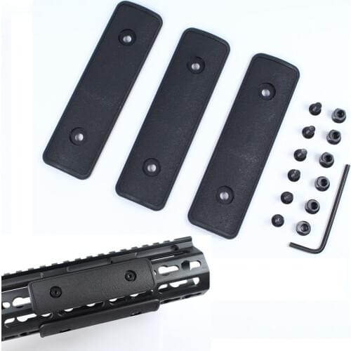 4 inch Keymod Rail Panel Polymer Handguard Cover 3pcs Section Tactical Hunting Accessory