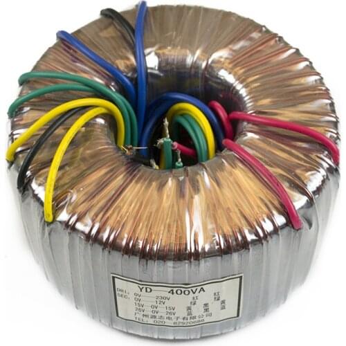 400W double 26v + double 15v + single 12v toroidal transformer LM3886 TDA7294 and other power amplifiers, size 130mm * 70mm