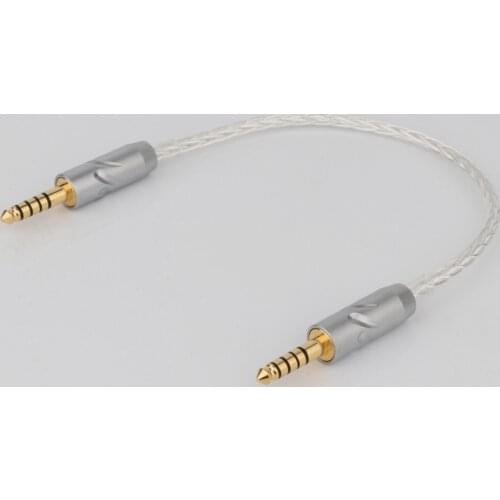 819AG DIY HIFI Single 4.4mm Balanced Male to 4.4mm Balanced Male Audio Adapter Cable 4.4 Male to Male Adapte