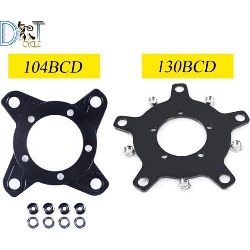 Free shipping E-bicycle Bafang BBS01B BBS02B Motor 104BCD 130BCD Chainring Spider Chain Ring Adapter for MTB Accessories