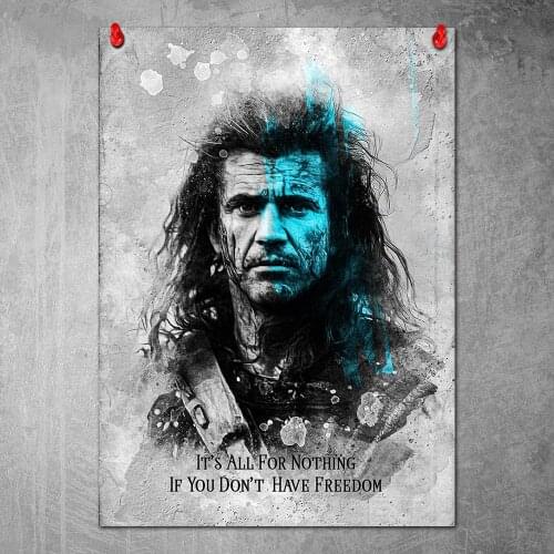 Braveheart Art Painting Poster and Prints Canvas Wall Pictures for Living Room Home Decor No Frame