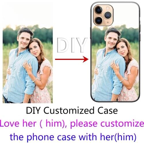 Customized DIY Phone Case for iPhone 11 XR Cover Accessories For Mobile Phones iphone 12 Pro Max 7 8 Plus SE 2020 XS Black Shell