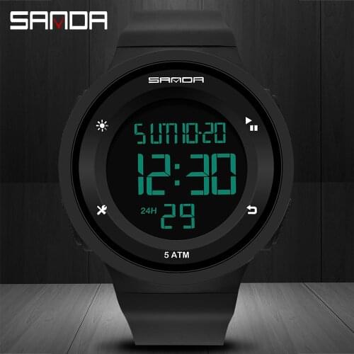SANDA Fashion New Waterproof Electronic Wristwatch Multifunctional Unisex Outdoors Match Digital Watches Relogio Digital 2001