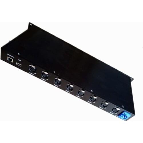 Stage light decoder 8 ways dmx512 network extender for dj light controller Network signal ART NET TCP IP