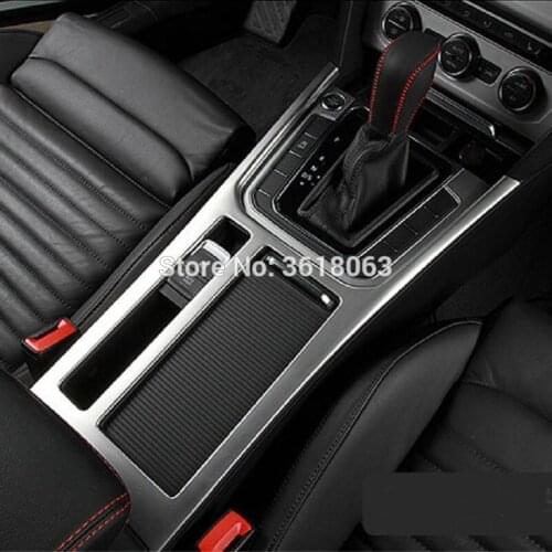 For 2017 2018 2019 2020 VW Volkswagen Passat B8 Stainless Steel Water Cup Holder Panel Cover Trim Frame Matte Car Accessories