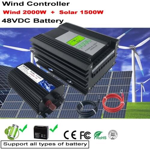 3500W 48V Hybrid Solar Wind Charge Controller Power System MPPT Solar Regulator For 48V all type Battery
