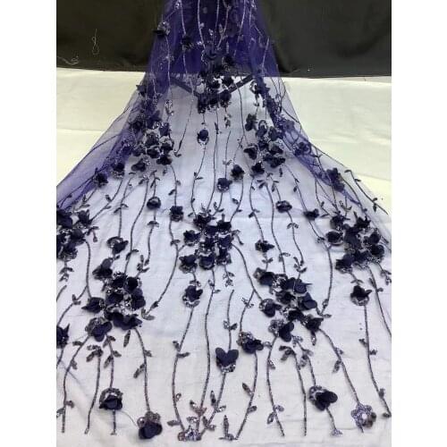 Hot new glitter with 3D applique tulle lace, comfortable fabric, suitable for fashionable womens skirts