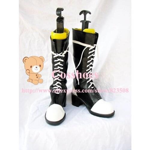 Custom made white and black ciel shoes (the common ver) from black butler Kuroshitsuji Cosplay