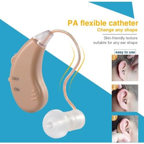 Dropshipping JINGHAO JH338-4 USB Rechageable Hearing Aid for Elderly Deaf Behind The Ear Sound Amplifier Invisible