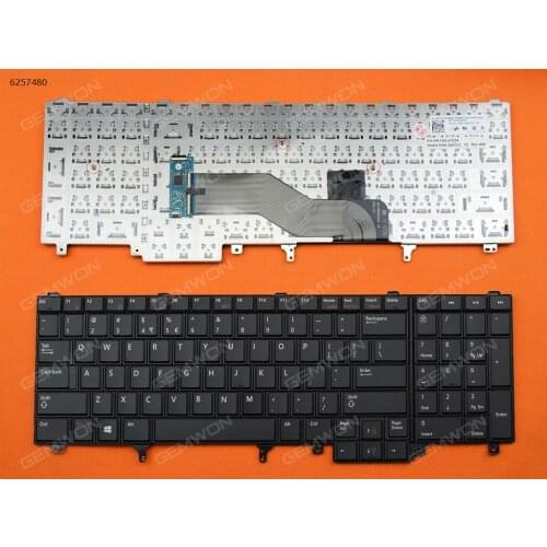 US Laptop Keyboard for DELL Latitude E6520 E6530 E6540 E5520 E5520M E5530 BLACK Without Point stick