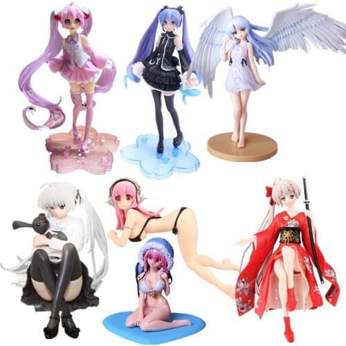 Anime Character Collection Hatsune Miku Figure Kasugano Sora Cartoon Doll SUPERSONICO Action Figure Model Decoration Toy