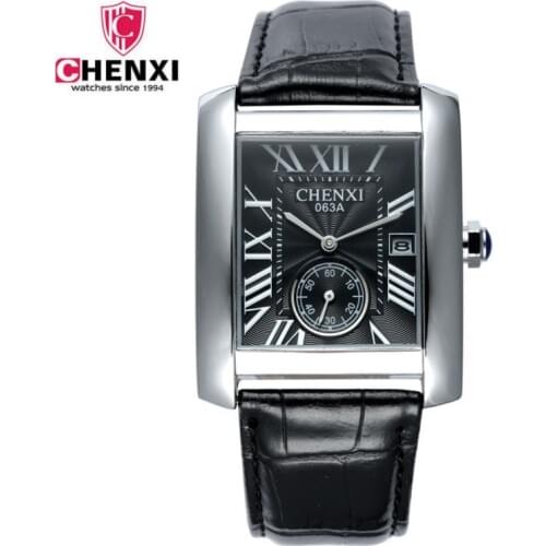 NATATE Men New Luxury Brand Business Fashion Trend Watch Authentic CHENXI waterproof Men The calendar Leather strap watch 1140