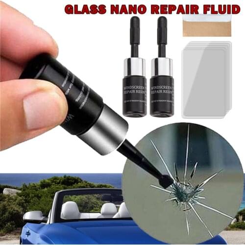 Automotive Glass Nano Repair Fluid Car Chip Repair Kit Glass Crack Fix Window Auto Window Repair *2